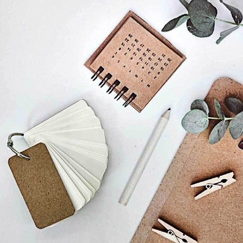 기타 메모 메모장 미니 크라프트 단어장 커버 영어 링 (KYR-WF414CE)