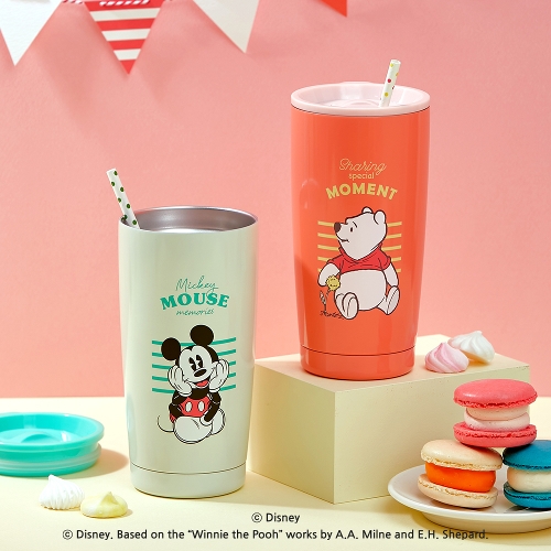 디즈니 파스텔 스테인리스 텀블러_곰돌이푸_미키마우스