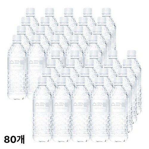 셀러허브 식품 무라벨 스파클 생수 500mL x 80병 빈병회수