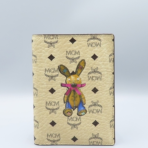 엠씨엠 고이비토 중고명품 MCM(엠씨엠) MYV5SXL45 베이지 레더 비세토스 래빗 프린팅 여권 지갑