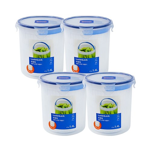 너만아는잡화점 락앤락 피클보관용기 1.4L x 4개 / HPL933BT