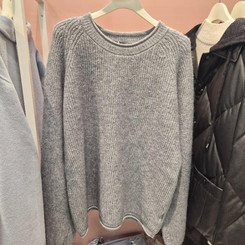 셀러허브 1 스튜디오AG HC13 루즈핏 골지 니트티 루즈 핏골지  니트티 M25 43SW27-3