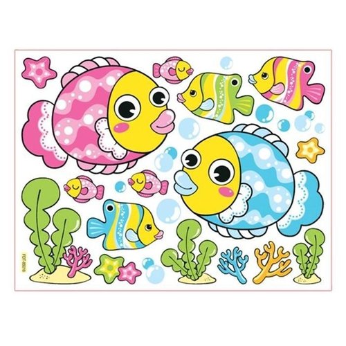 셀러허브 1 [XB9JL128_47]그래픽 펀 유니테크 스티커 통통물고기 FDT