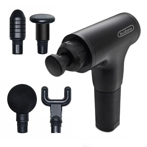 [셀러허브 생활리빙]C7_호브로M1 전동파워 마사지건 4헤드 전동안마기