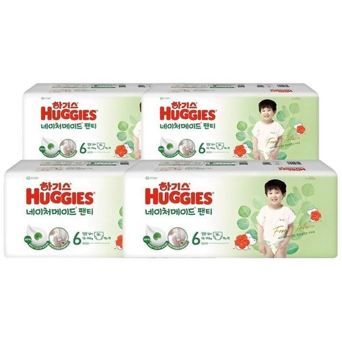 셀러허브 생활리빙 하기스 네이처메이드 팬티형 6단계 남아 38매x4팩