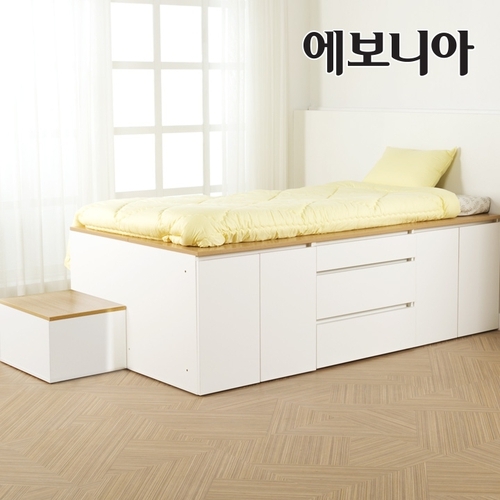 에보니아 데니스 슈퍼싱글 수납평상형침대 DNSSET1 매트제외