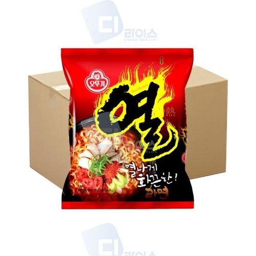 셀러허브 식품 MZ_오뚜기 열라면 120g 40봉 봉지면 화끈한 매운라면 (28924035)
