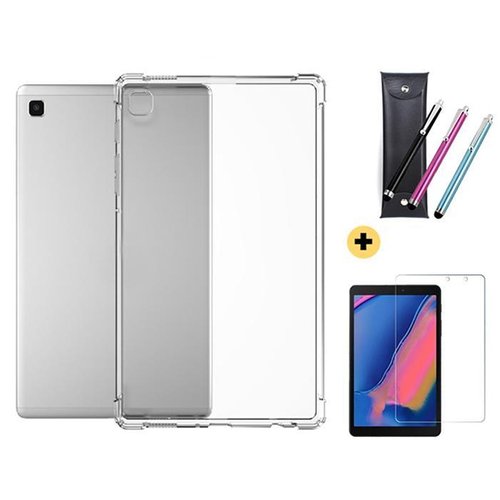 셀러허브 1 갤럭시탭A 8.0 2019 with S pen P200 에어범퍼 젤리케이스+강화유리 필름+터치펜 세트