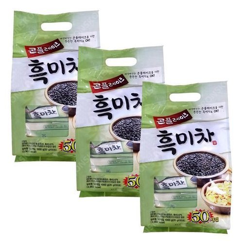 동일 동일 흑미차 50T X 3개 콘플레이크 호두아몬드 스틱 천마차 (12063611)