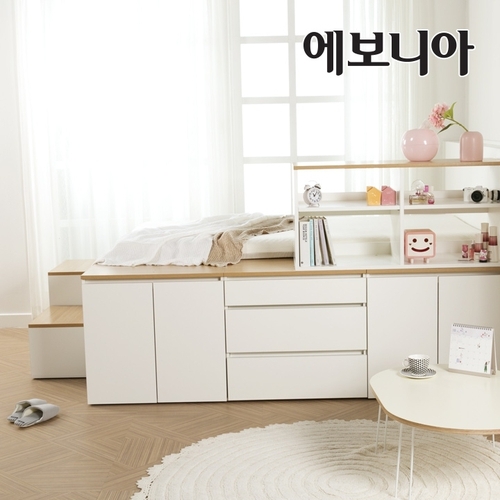 에보니아 데니스 슈퍼싱글 수납평상형침대 DNSSET10-1 매트제외