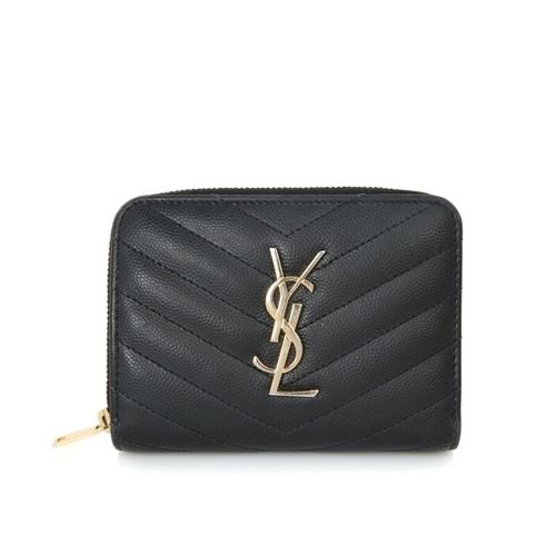 생로랑 [중고명품] 생로랑 모노그램 지퍼 어라운드 반지갑 컴팩트 미니지갑 403723