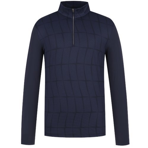 [팬텀][팬텀] 남성 패턴 프린트 냉감 소매 반집업 긴팔티셔츠 / 211D1TH010NA