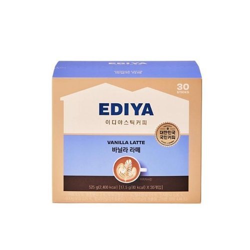 셀러허브 1 [XBH137OK_47]이디야 바닐라라떼 17 5gx30T 탕비 간식 티타임