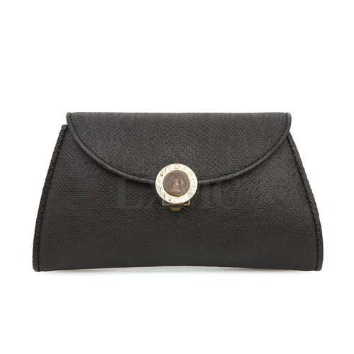 [중고] 불가리 클러치 블랙 스네이크스킨 비제로클러치 파티백