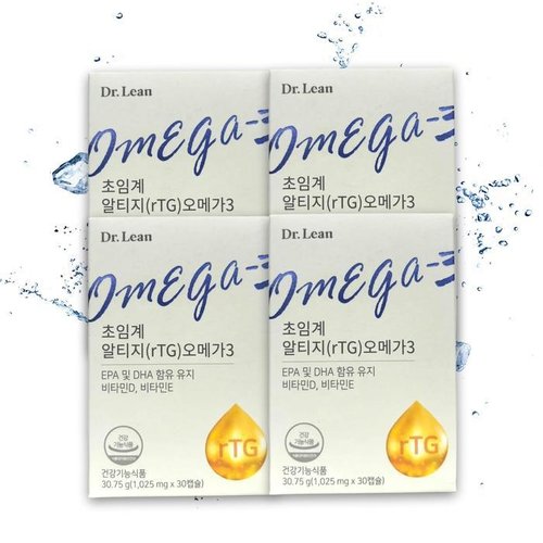 셀러허브 1 [닥터린] 닥터린 초임계 알티지 오메가3 1025mg 30캡슐 X 4 TB