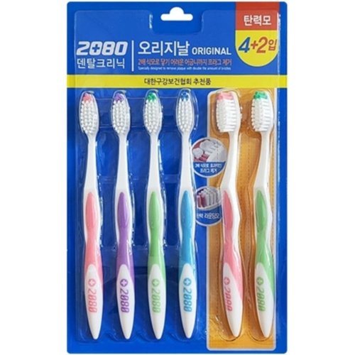 알티피아 2080 오리지날 칫솔(탄력모) 4+2입 (WF903EF)