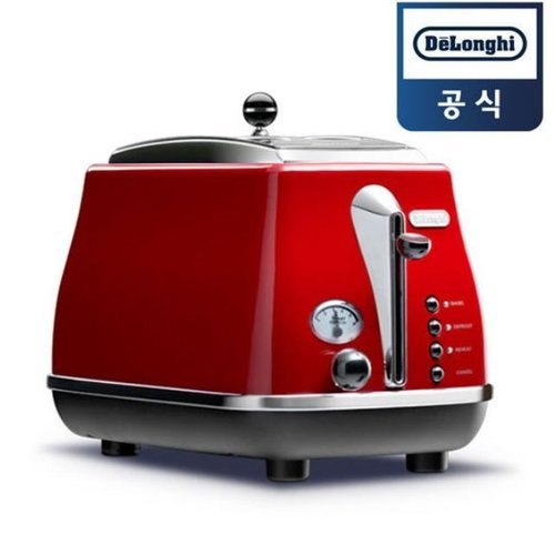 드롱기 아이코나 토스터 CTO2003.R 레드 [분리형 부스러기받침대/6단계다이얼조작]