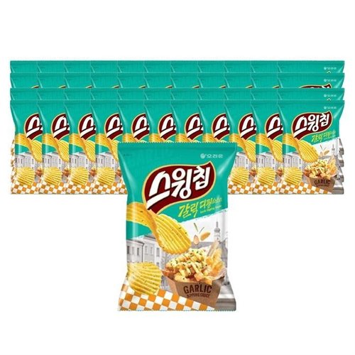 [셀러허브 식품]오리온 스윙칩 갈릭 디핑소스맛 60g 48개