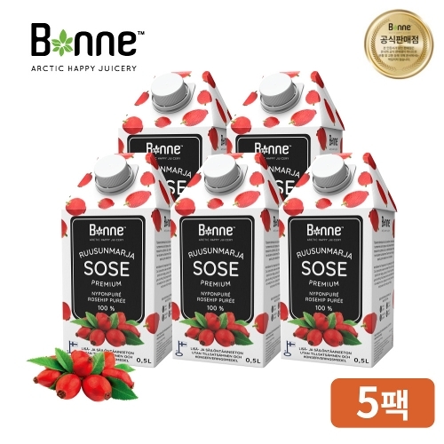 BONNE JUOMAT OY [본네][T] 로즈힙 퓨레 주스 500ml 5개입