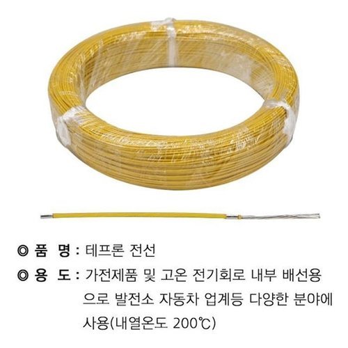 셀러허브 1 [OFM7P1NR]테프론 1 25SQ 황색 200M