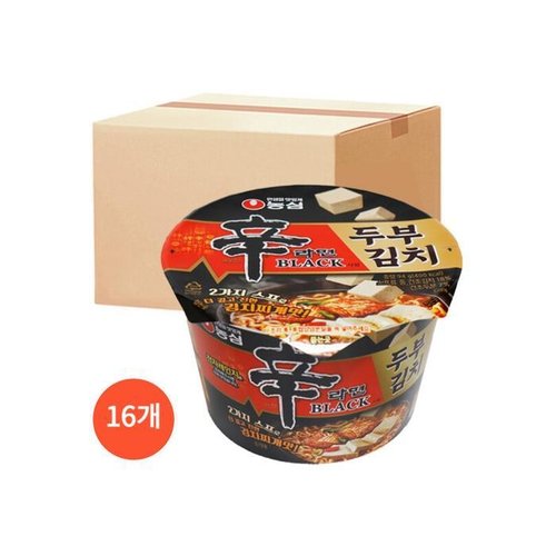 [셀러허브 식품]신라면블랙사발 두부김치 16개