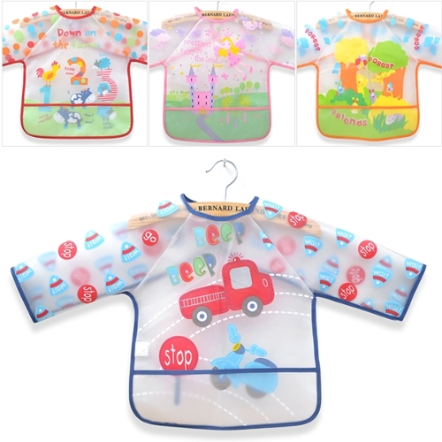 조이멀티 숲속친구들 아동 긴팔 포켓 방수턱받이 4종 510039