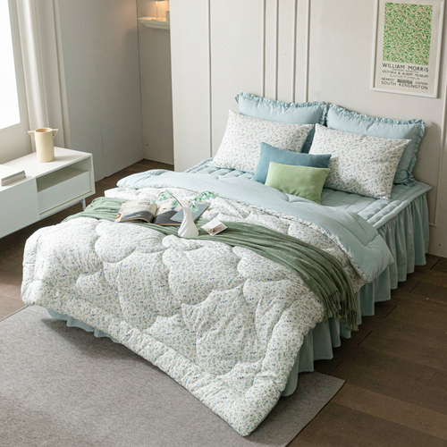 마르시아 [Q]순면 광목 차렵이불+베개커버 4종 풀세트