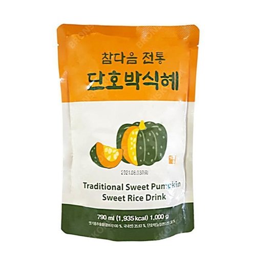 패션플러스 참다음 전통 단호박식혜 790ml 희석음료 찜질방 원액 (12463512)