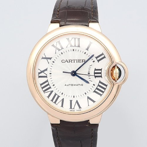 [중고] [까르띠에]고이비토 중고명품 WGBB0009 18K 핑크 골드 발롱 블루 드 까르띠에 36mm 금통 남녀공용 시계