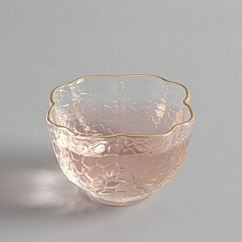 엄지척 골드테두리 꽃잎모양 유리찻잔 다기잔 60ml (72005A)19266953667501