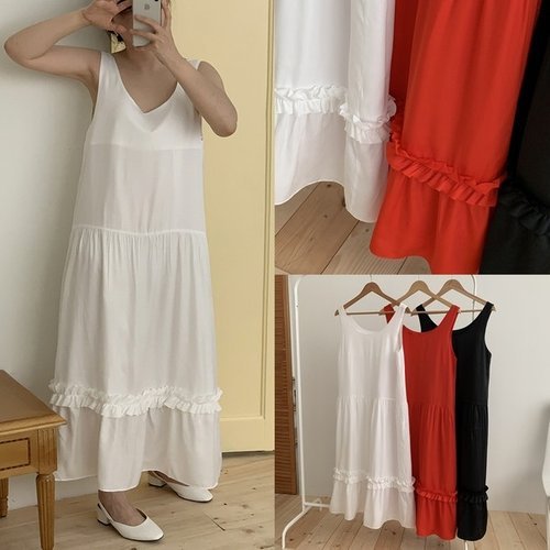 아이우먼 위쉬몰 MO 플로우곱창나시원피스S510H408 빅사이즈_P369740501