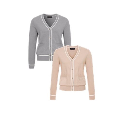 힐크릭 여성골프가을니트 헨리꽈배기조직가디건스웨터SC