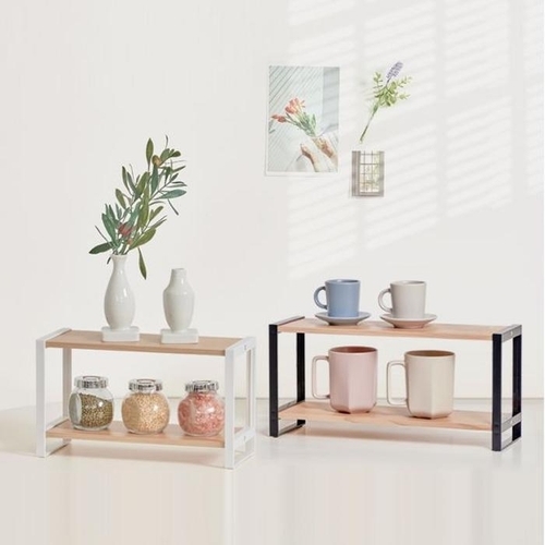 셀러허브 생활리빙 씨밀렉스 다용도 2단 미니 선반 닛띵 주방 책상 테이블 정리 수납 소 사이즈