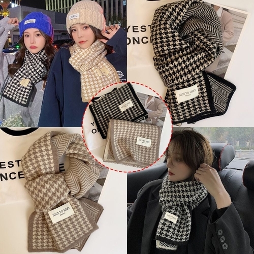 기타 캐시라이크 하운드투스 니트 목도리 (KYR-WB70639)