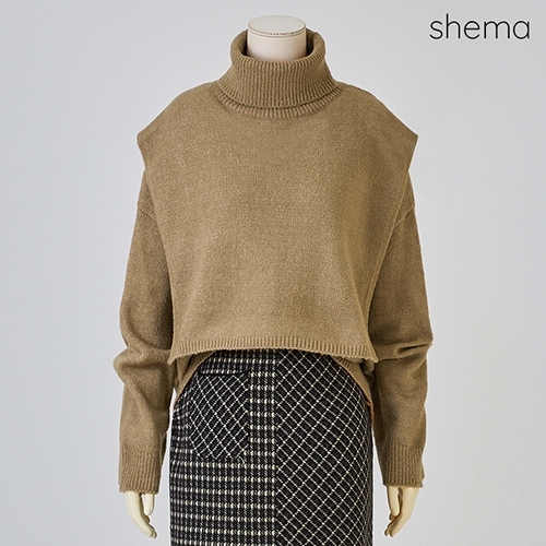 [세마][세마] 알파카V넥루즈핏니트 폴라넥조끼세트H2W1KT2420