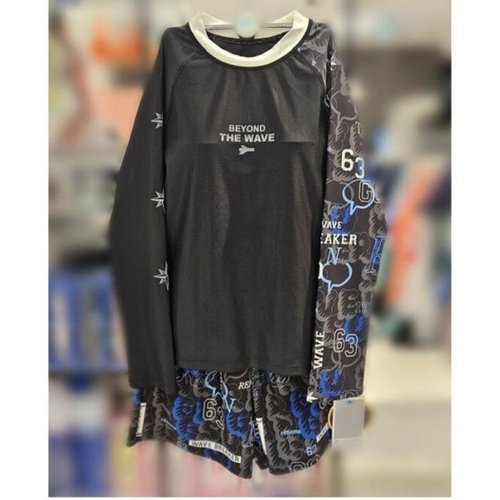 셀러허브 3 레노마수영복 HC04 *폴리백증정*남 아동 실내외 겸용 레쉬가드 상하세트 // BS2E923(BK)