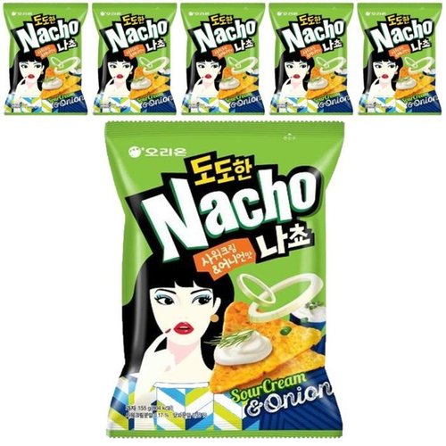 셀러허브 식품 오리온제과 도도한나쵸 사워크림어니언맛 155g 6개
