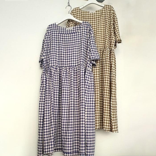 패션플러스 [강물처럼] 빅사이즈사랑해요 P724L307 스퀘어셔링호박원피스 TG (10591303A)