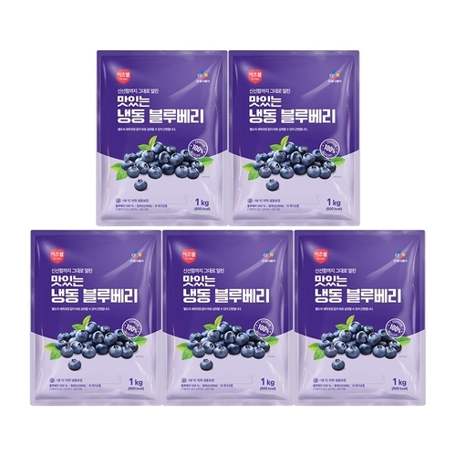 CJ프레시웨이 이츠웰 냉동블루베리1Kg x 5개