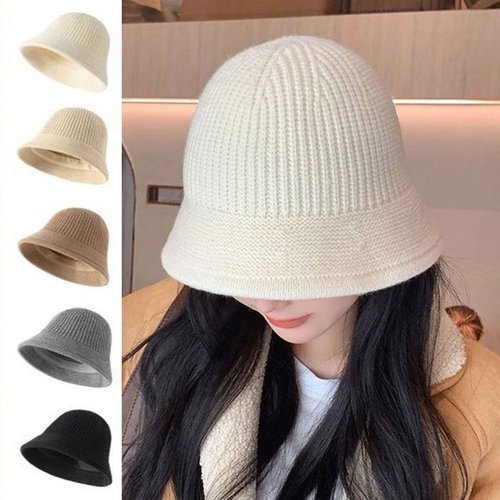 셀러허브 1 [OFM76289]골지 니트 벙거지 모자 무지 외출 스타일리쉬