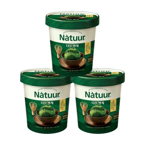 롯데웰푸드 나뚜루 더블말차 파인트 474ml x3