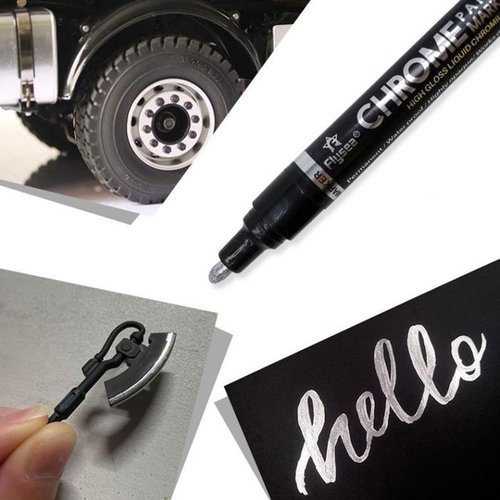 셀러허브 패션 건프라펜 크롬 마커 리퀴드 도색 메탈릭  7 10