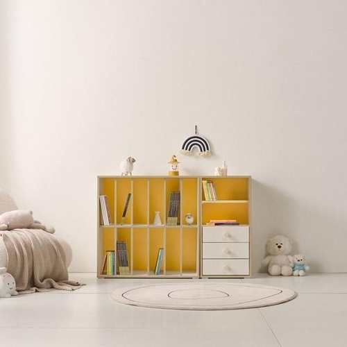 패션플러스 [제이앤엘글로벌탑스] C31091알찬 2단 책장 서랍 수납장 세트 1200 4colors (42274374)