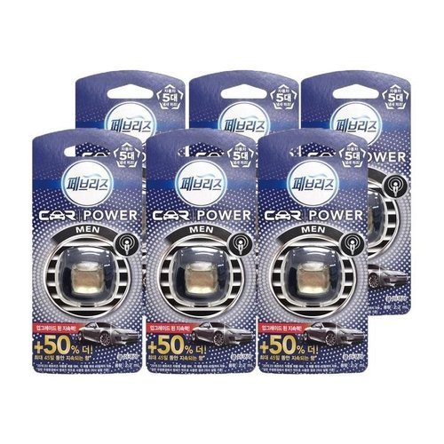 셀러허브 식품 [엘루맘] 페브리즈 차량용방향제 MEN 쿨 아쿠아 2.2ml 6개