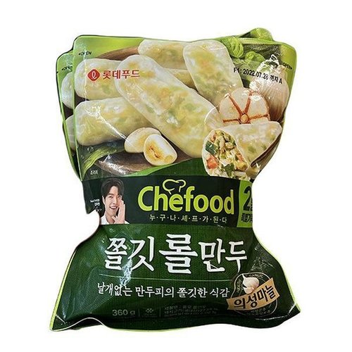 셀러허브 식품 롯데푸드 쉐푸드 쫄깃롤만두 360g x 2 x 1개 a26839