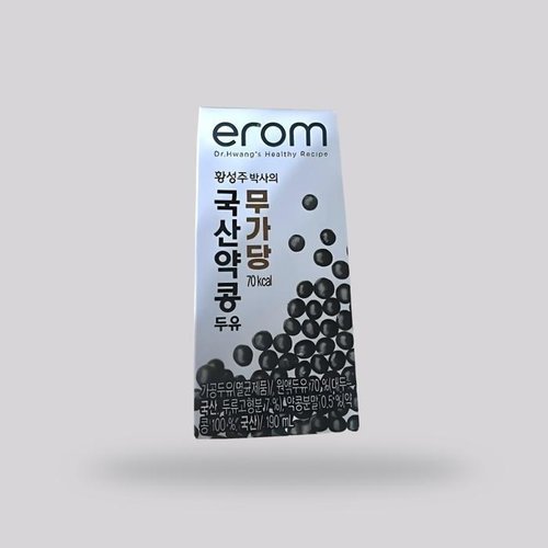 셀러허브 식품 [이롬] 이롬 황성주박사의 국산콩 두유 검은콩 무가당 190ml x 64개 (49831154)