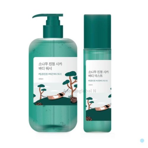 셀러허브 1 라운드랩 소나무 진정 시카 바디 워시 + 미스트 2종