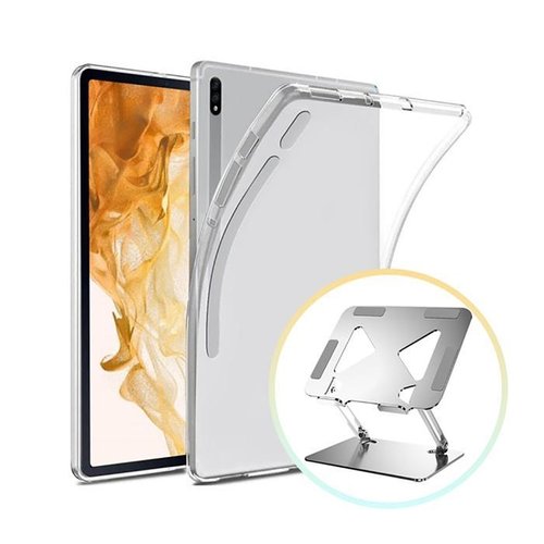 셀러허브 1 갤럭시탭A 8.0 2019 with S pen P200 젤리 반투명 케이스+메탈 노트북 거치대