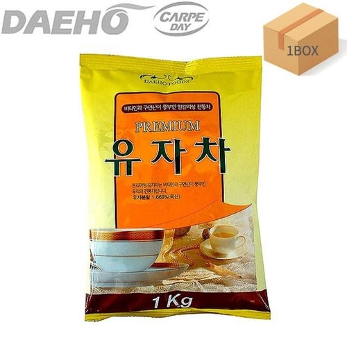 셀러허브 식품 [대호식품] 대호 프리미엄 유자차 1kg x 12개(1박스) / 자판기용 분말유자차