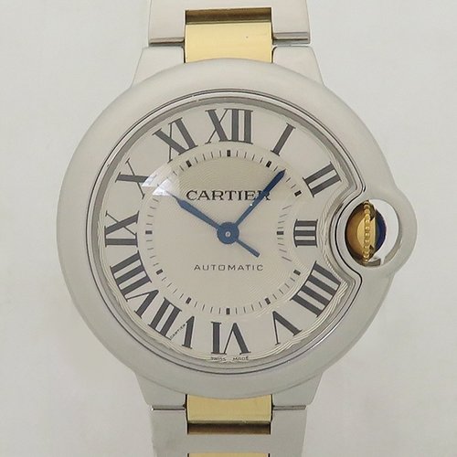 [중고] 까르띠에 중고명품 발롱블루 드 까르띠에 33MM 18K 옐로우골드 콤비 오토매틱 여성용 시계 K5955C